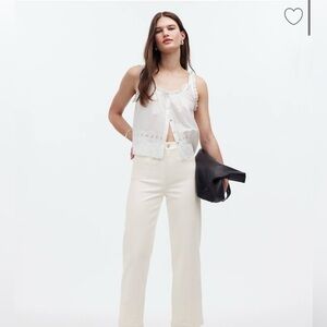 Madewell crop white jeans size 25. Never worn, new with tags.